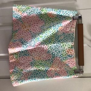 Lilly Pulitzer mini skirt.
